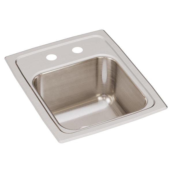 Lustertone Ss 13X16X7.6 Single Bowl Drop-In Sink With Quick-Clip